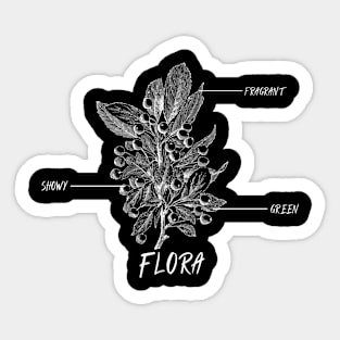 Flora Wildflower Vintage Bloom Since Established Sticker